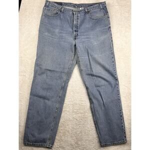 Vintage Levi's 550 Jeans Men's 42x34 Jeans Light Wash 90's Denim Distress